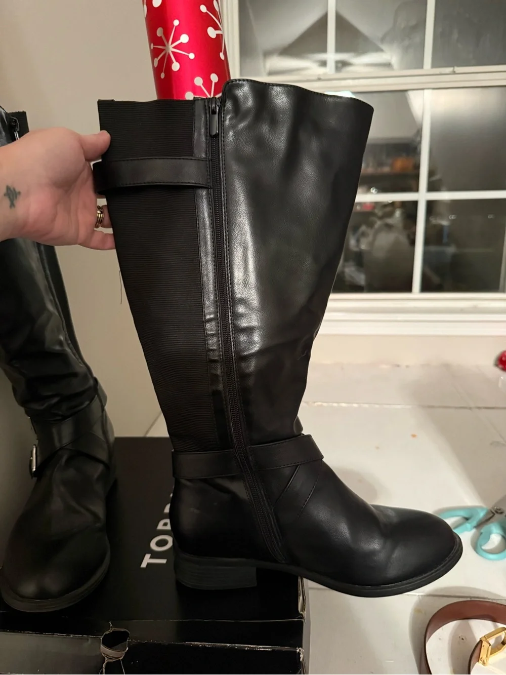 torrid Black Over-the-Knee Faux Leather Riding Boots